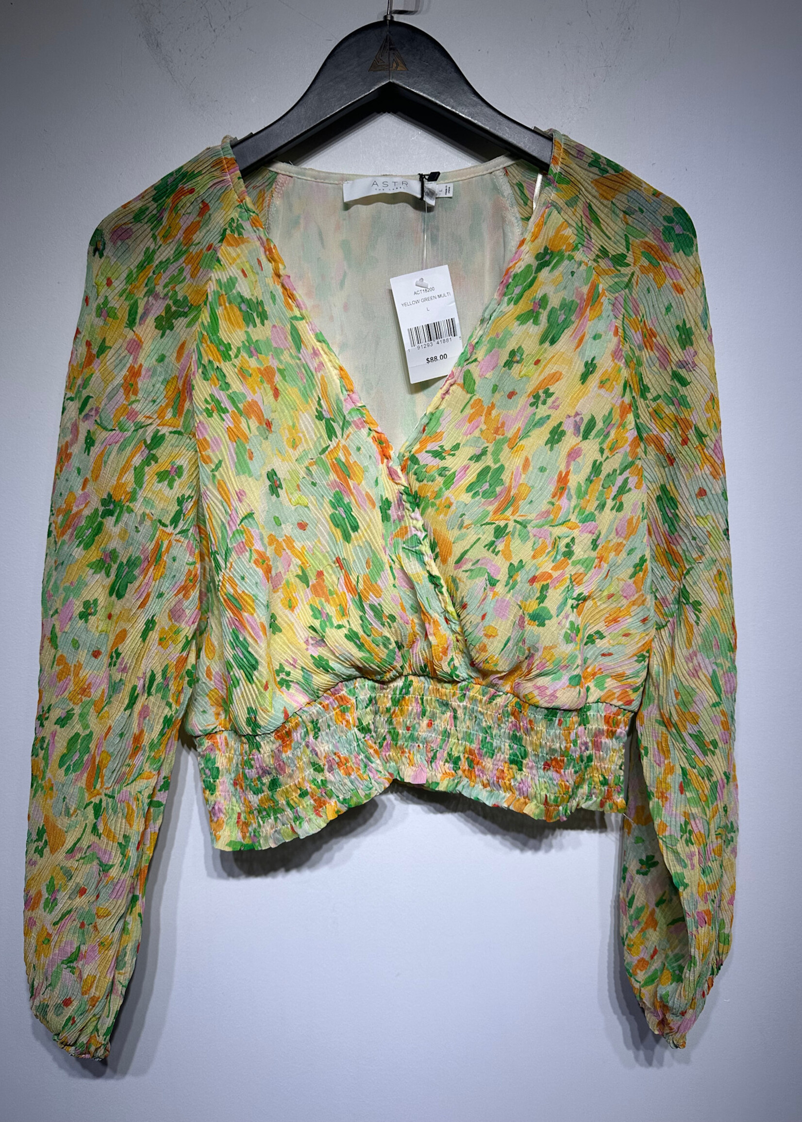 NWT ASTR Floral Ls L