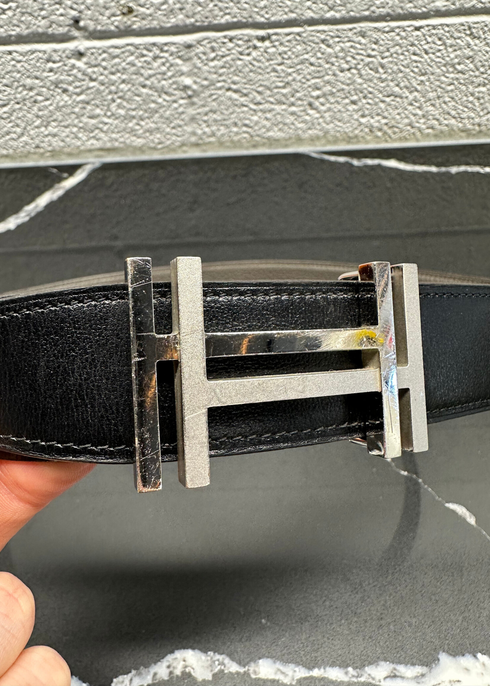Hermes Double Layer Logo Belt 28"-30"