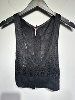 Free People Black Velour Jumpsuit S