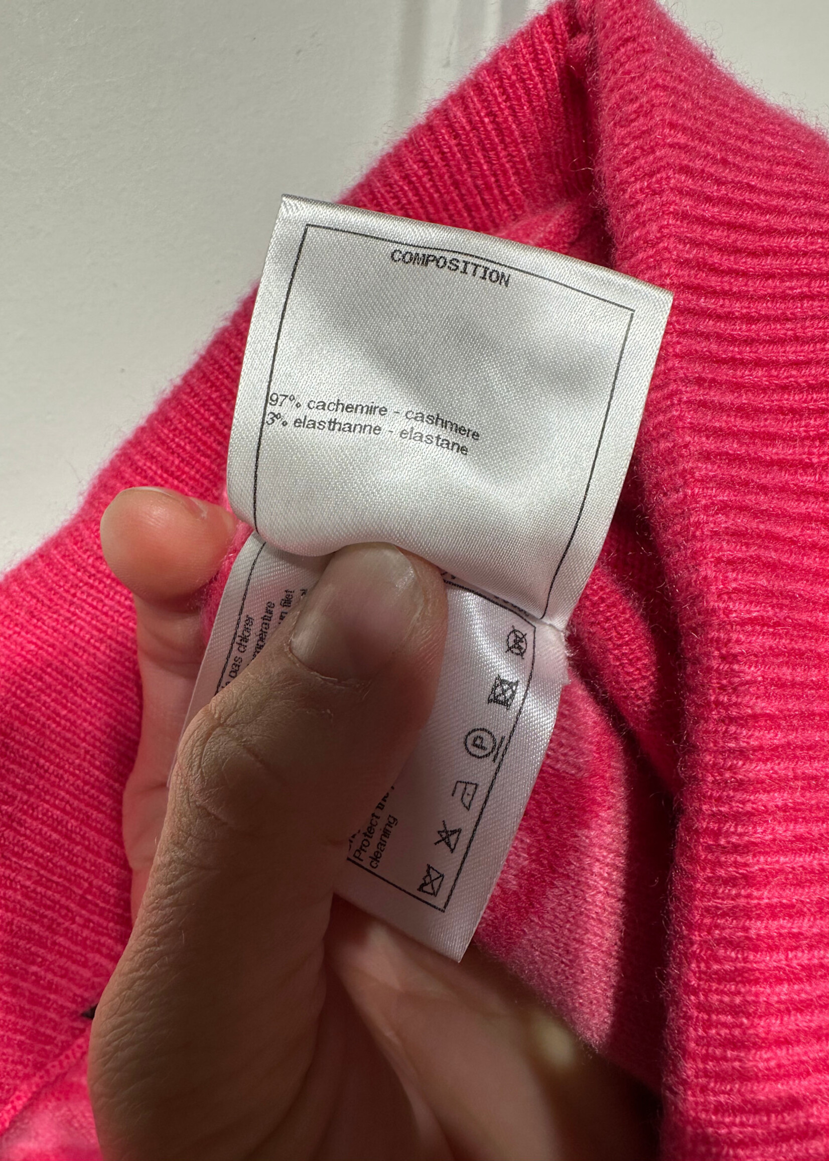 Chanel Resort 2021 Pink Cashmere Joggers  36 (26"-30")