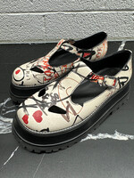 Burberry Graffiti Print Mary Jane Platforms 38/7.5