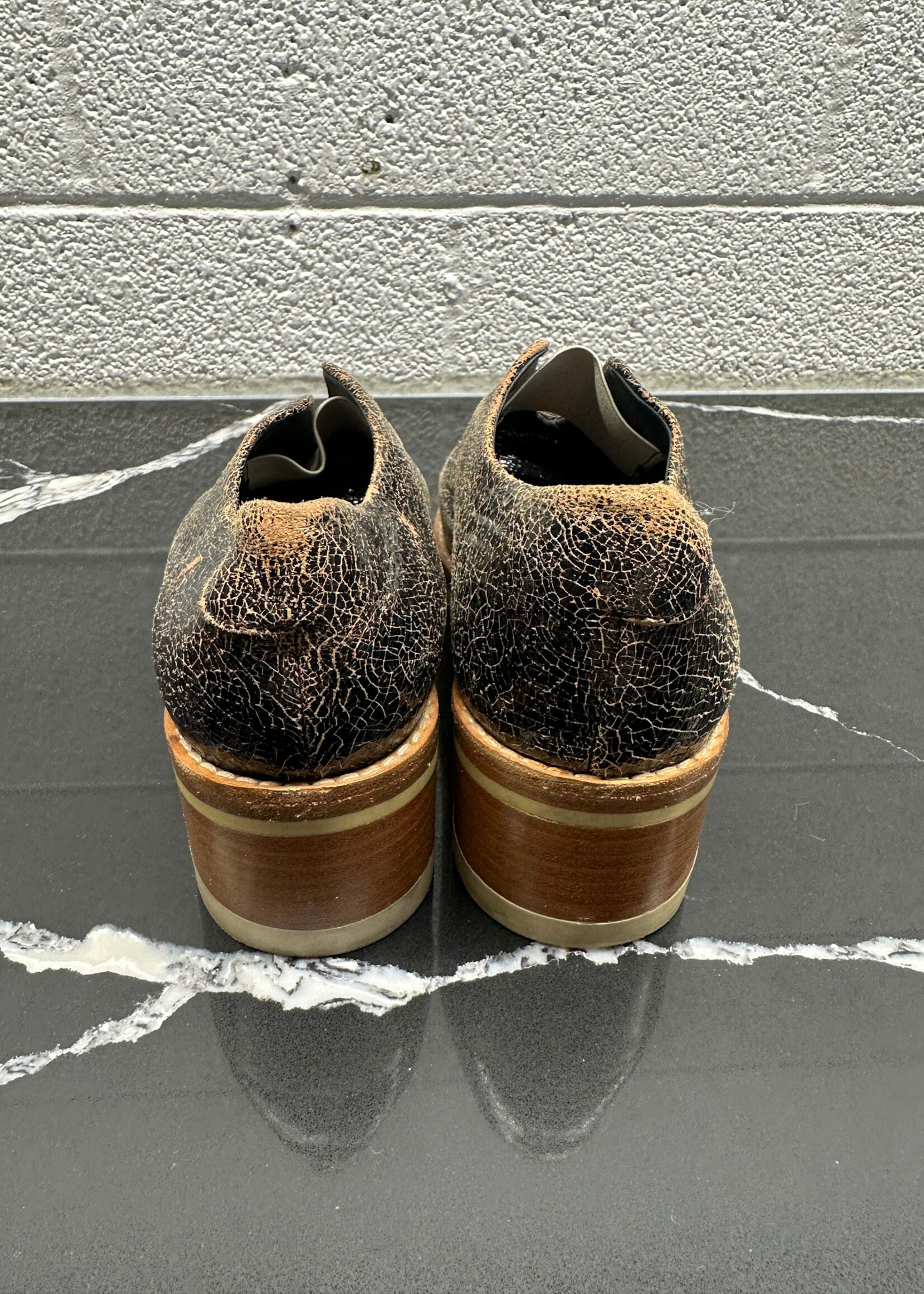 Acne Studios Crack Paint Slip On Derbies 37/6.5