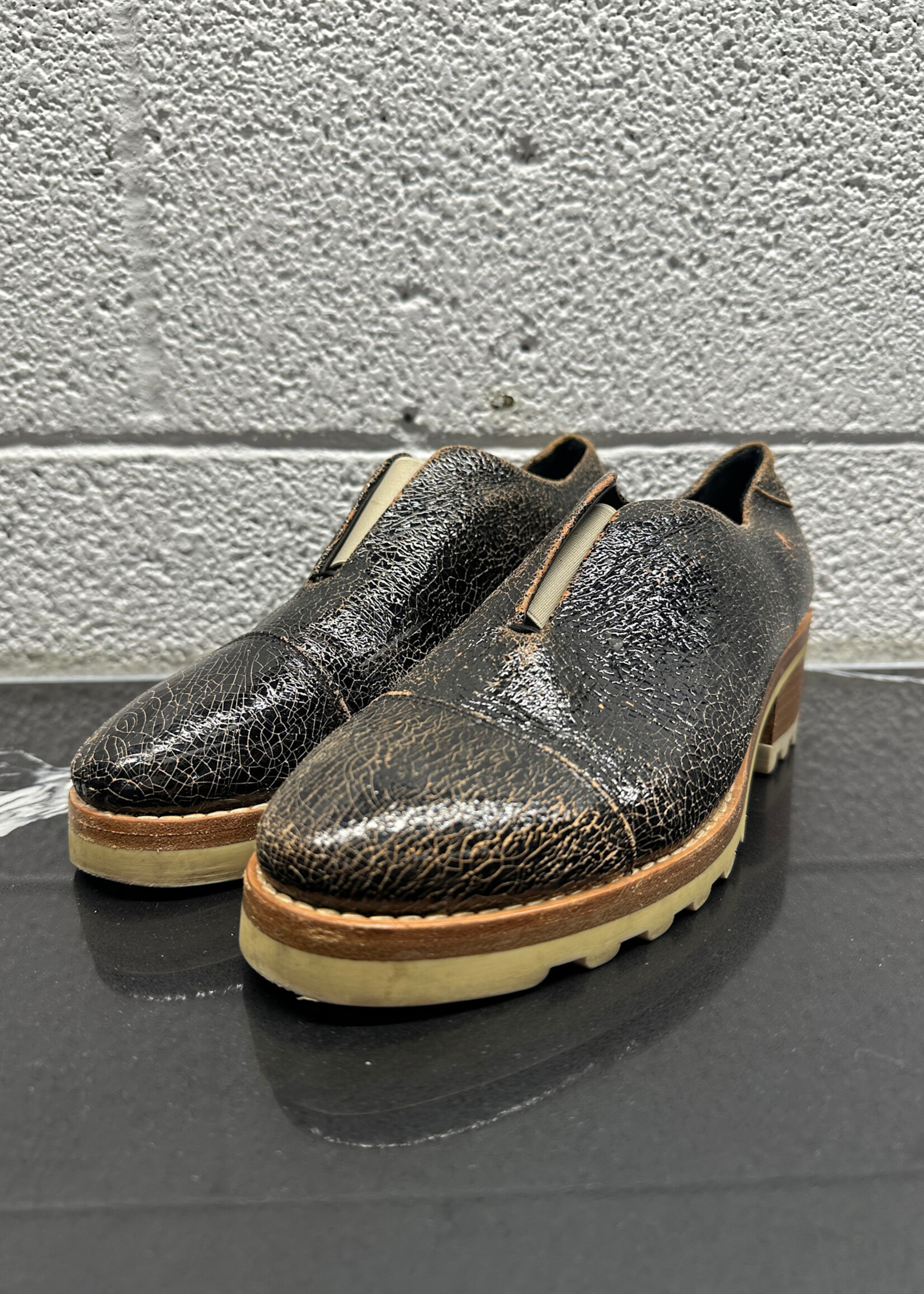 Acne Studios Crack Paint Slip On Derbies 37/6.5