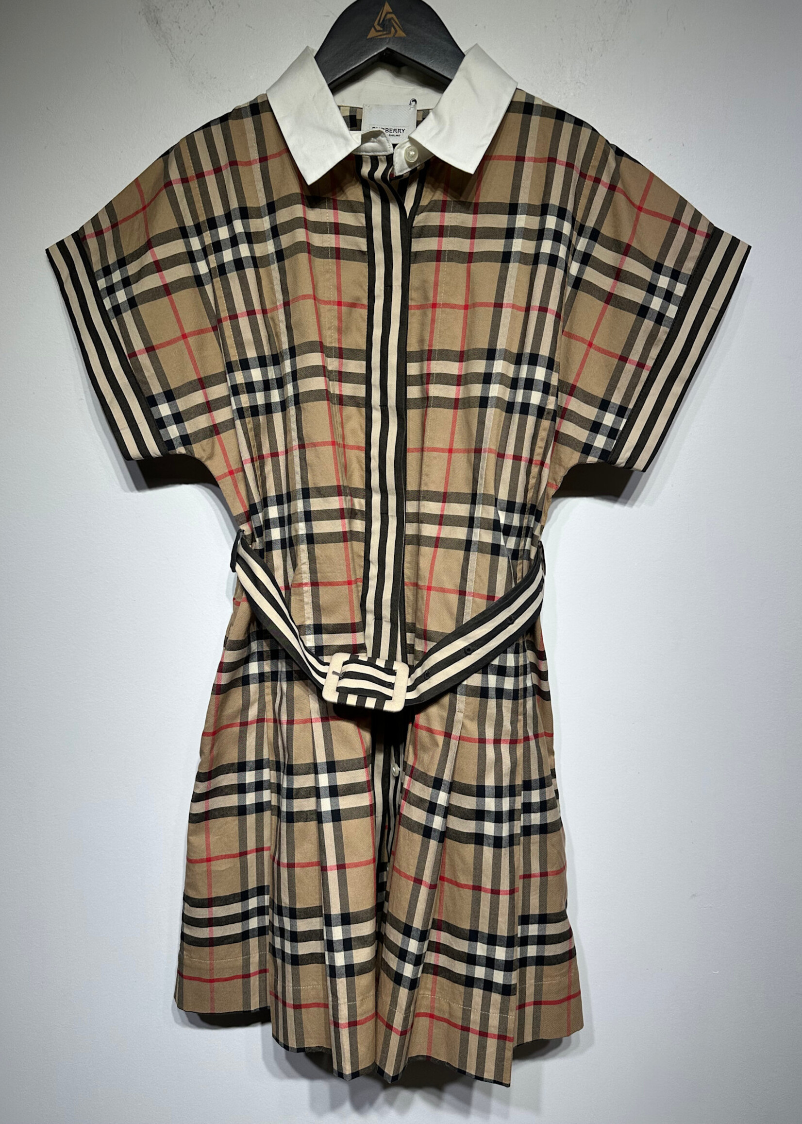 Burberry Nova Check Pleated Dress 8Y