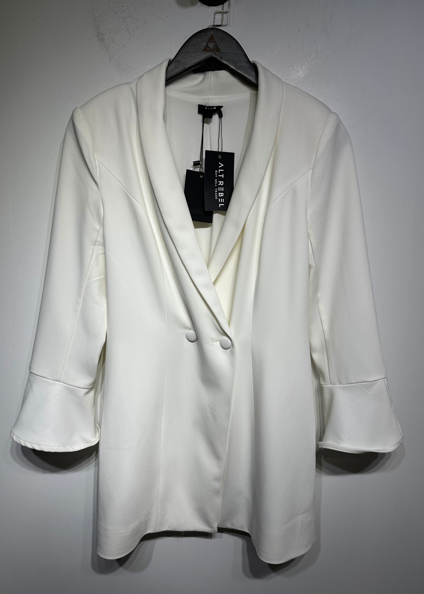 NWT NBD White Bell Sleeve Blazer XS