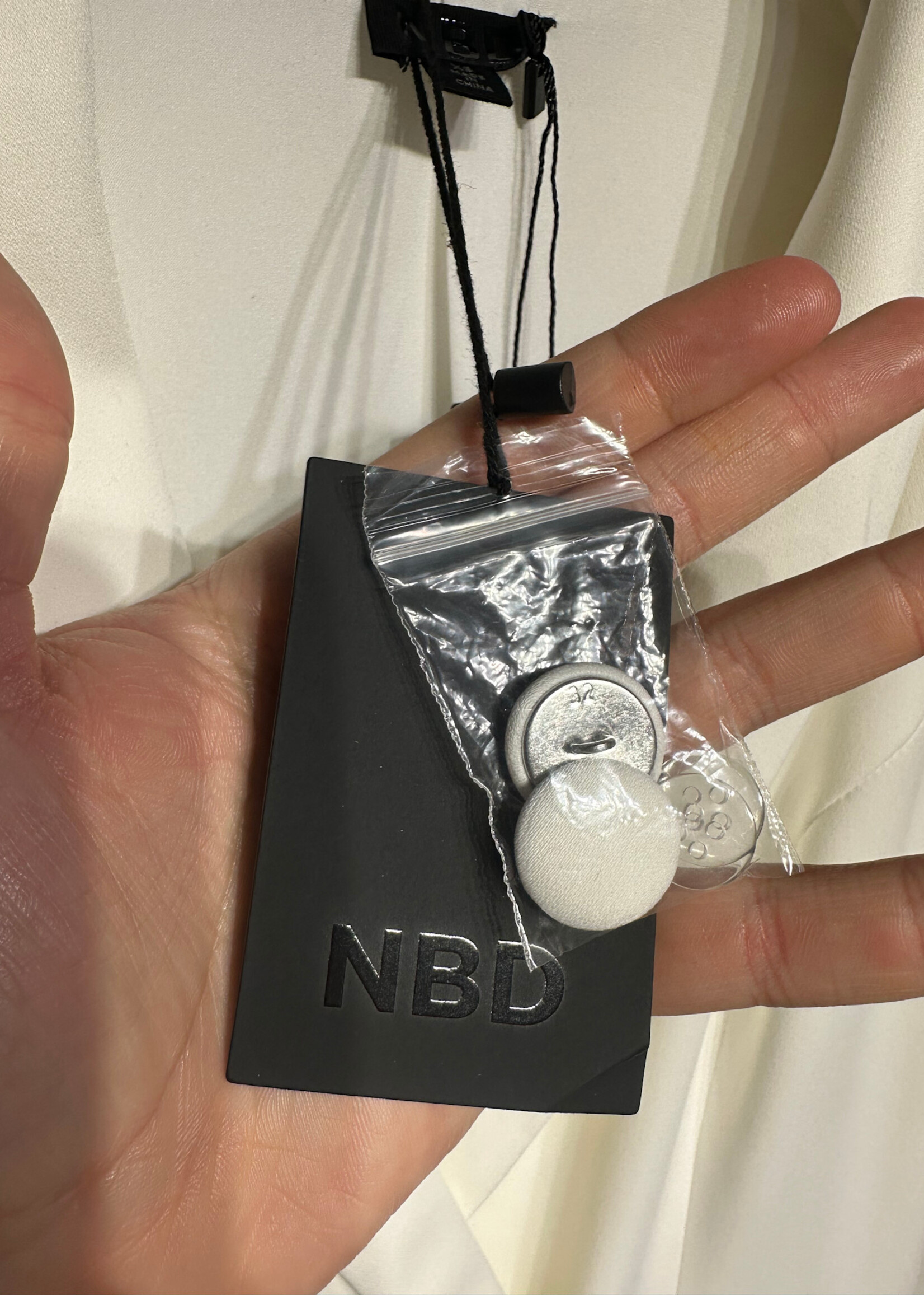 NWT NBD White Bell Sleeve Blazer XS