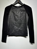 Theory Leather Front Black LS S