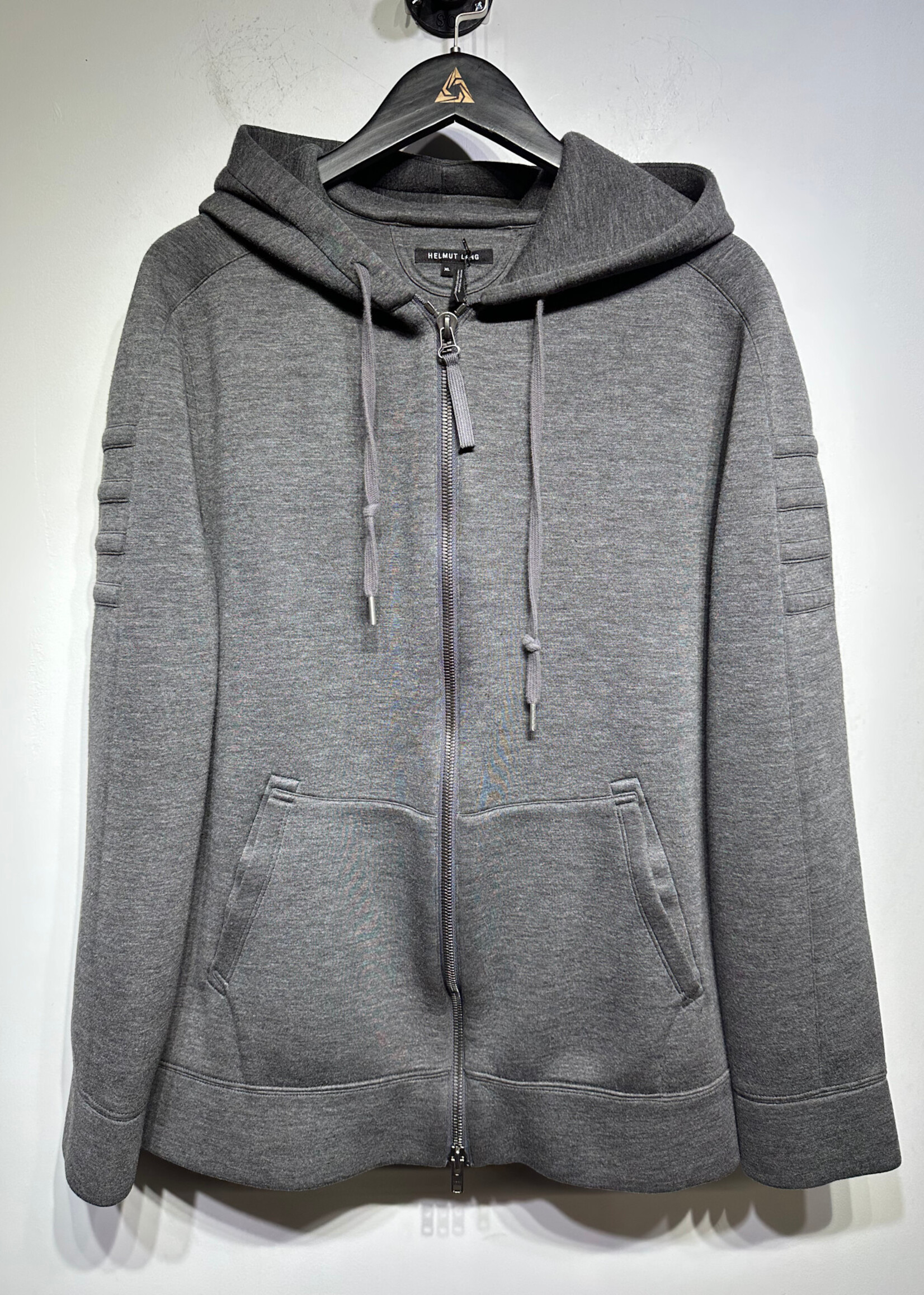 Helmut Grey Padded Sleeve Hoodie XL AS IS