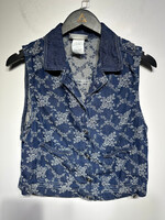 Nini Piccalino Floral Denim Vest M