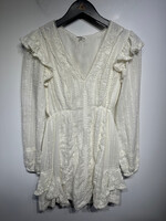 Free People White Floral Embroidered Dress S
