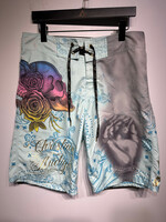 Christian Audigier Light Blue Shorts Masc 32