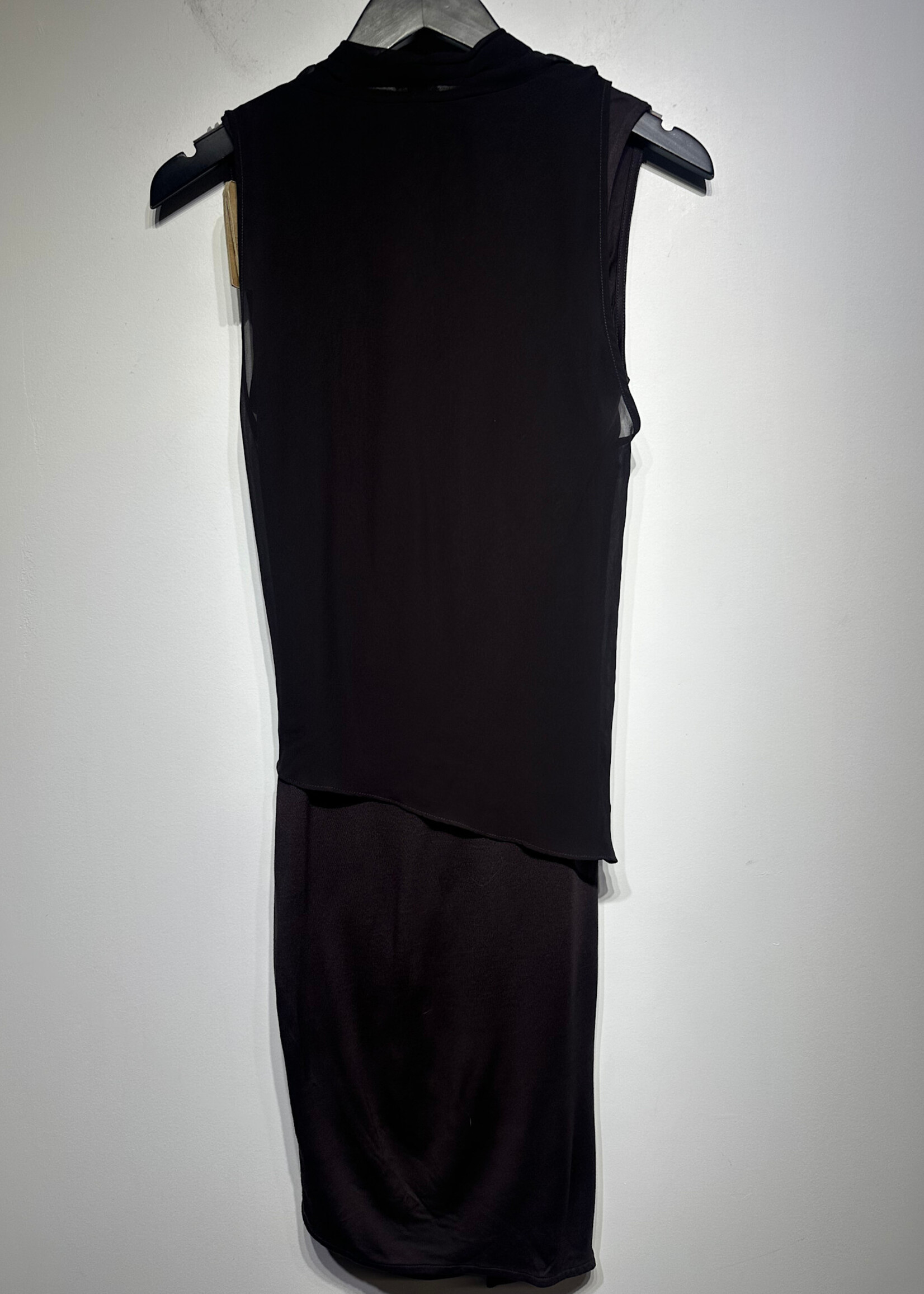 NWT All Saints Black Sheer Dress Fem S