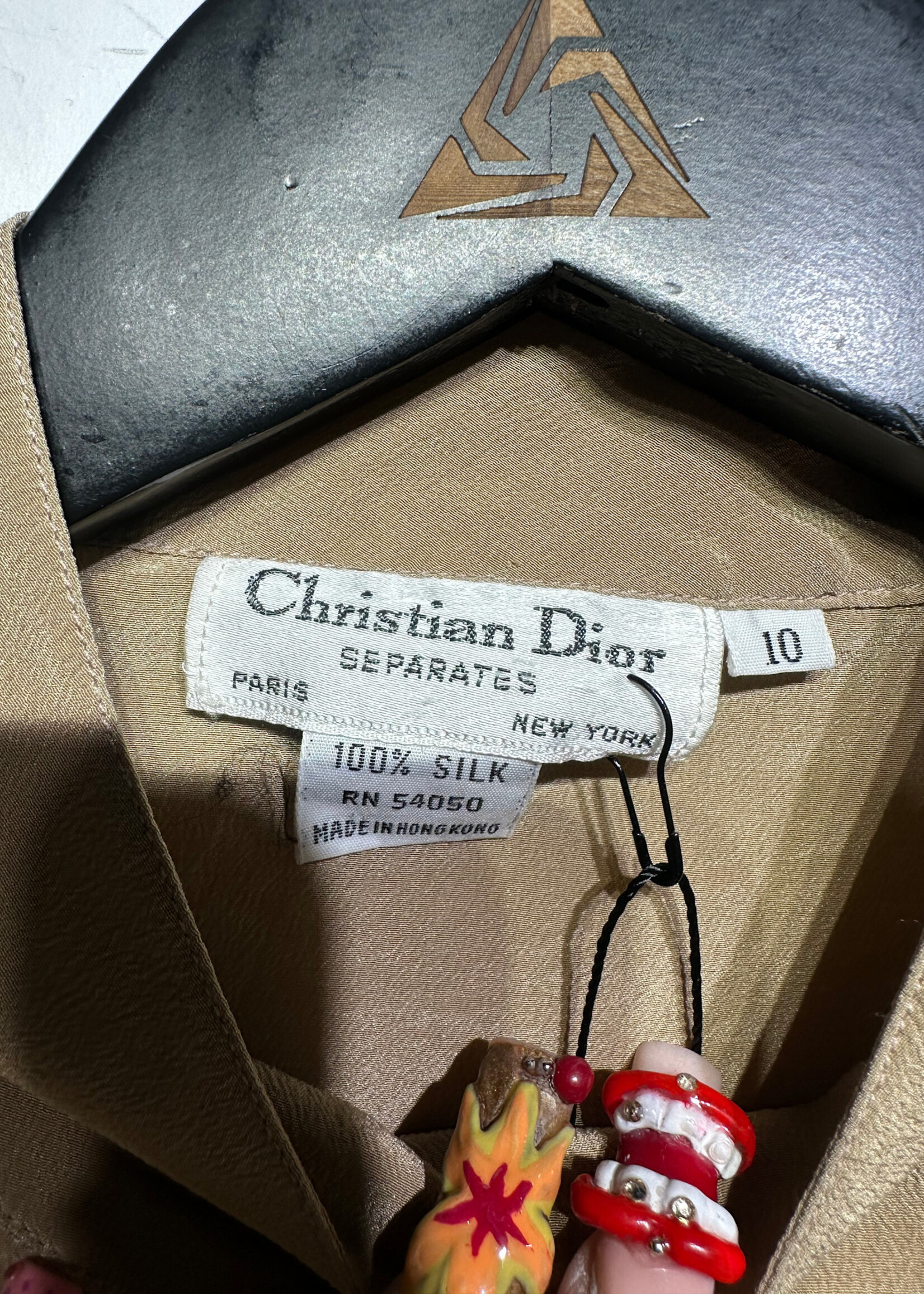 Christian Dior Khaki Blouse L AS IS