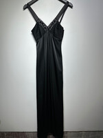 NWT BCBG Black Satin Maxi Dress 0/XS