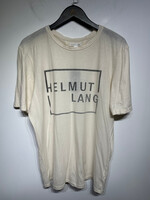 Helmut Lang White Logo Tee L