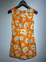 Michelle Vintage Orange Floral Dress S