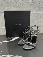 YSL Cassandra Black Patent Heels 37