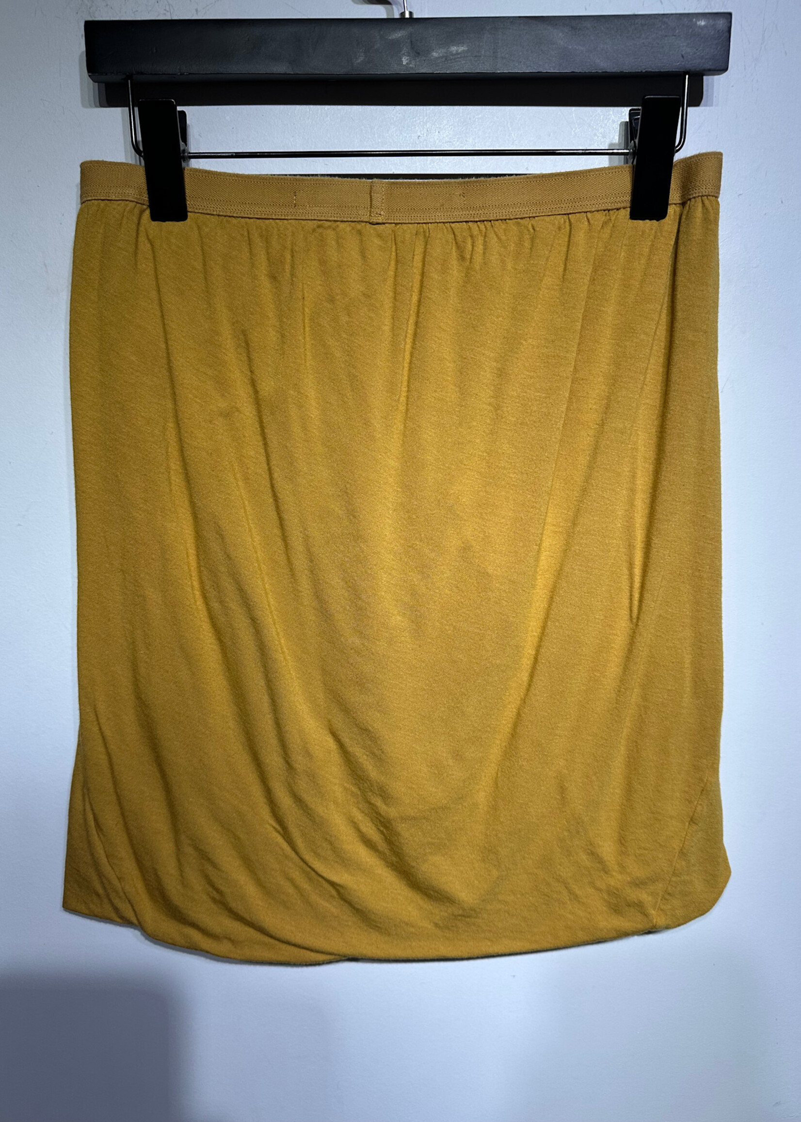 Rick Owens Lillies Yellow Stretch Skirt 8/28"-34"