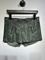 Rag & Bone Green Leather Zipper Shorts 27