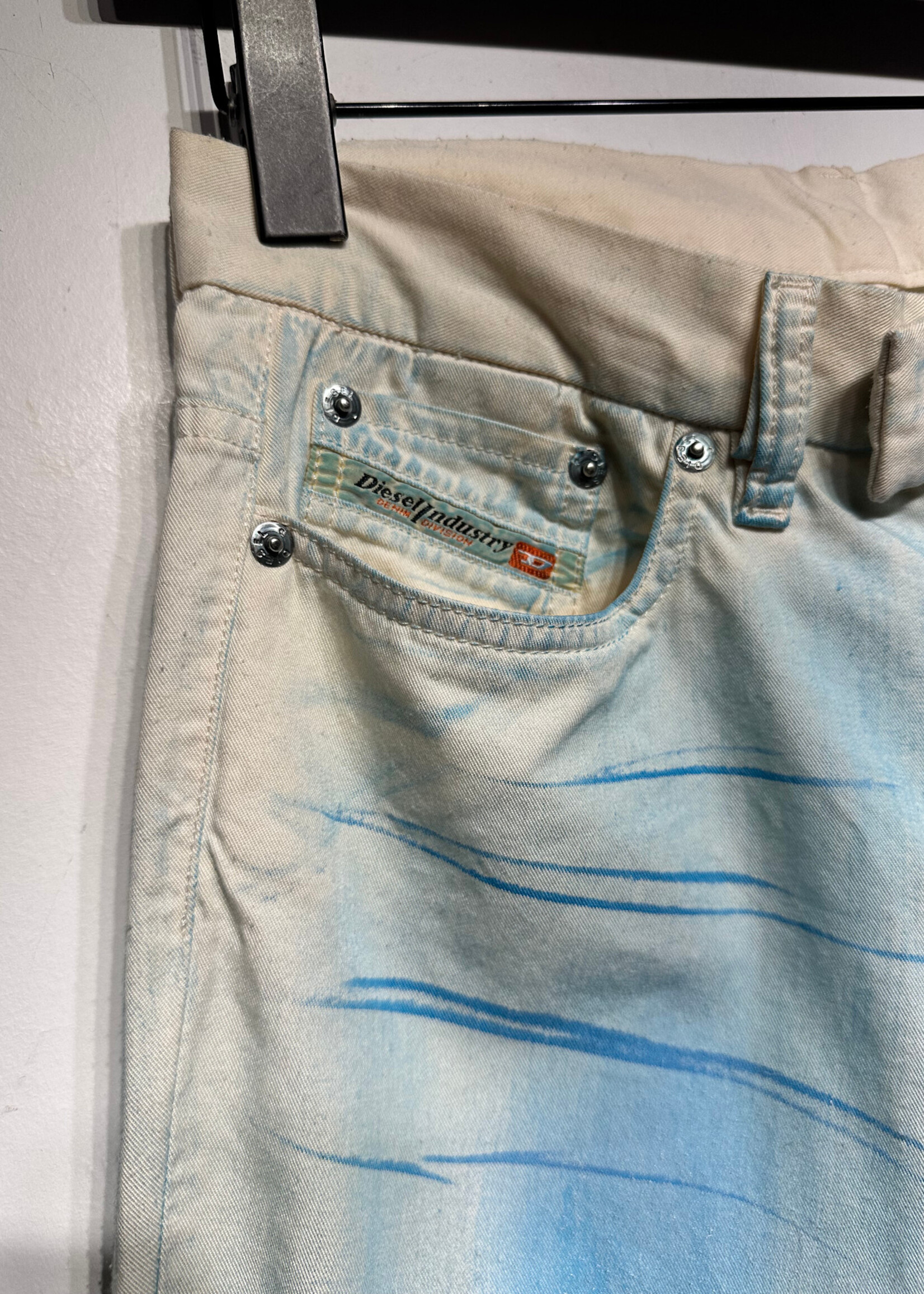 Diesel Y2K Blue Dye Bootcut Pants Fem 29 AS IS