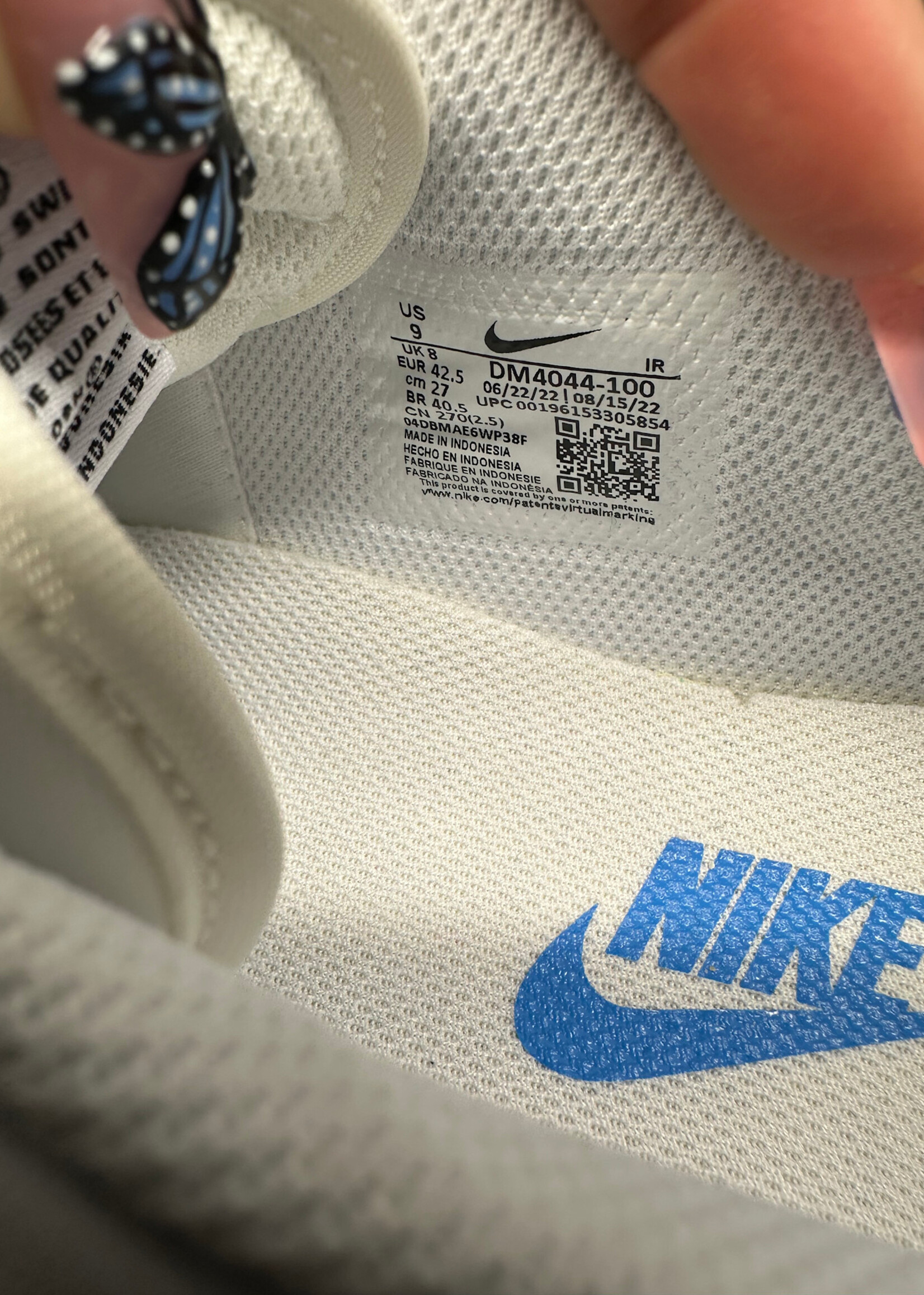 Nike White Blue Cortez Masc 9