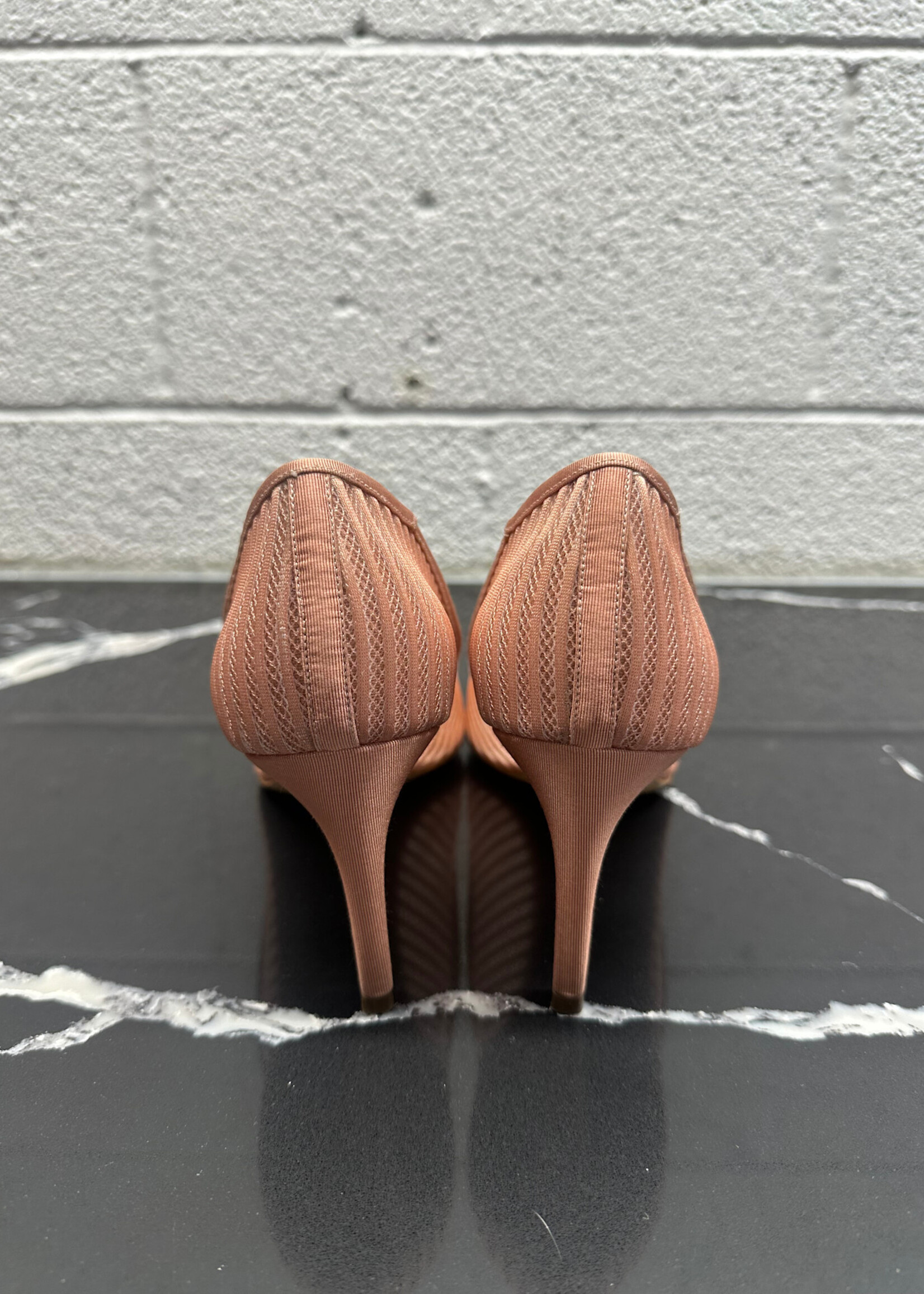 Ferragamo Pink Bow Heel Sandals 8