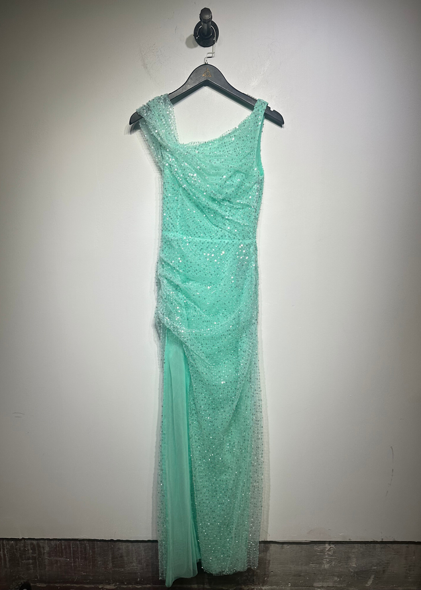 Milla Teal Sequin Maxi Dress S