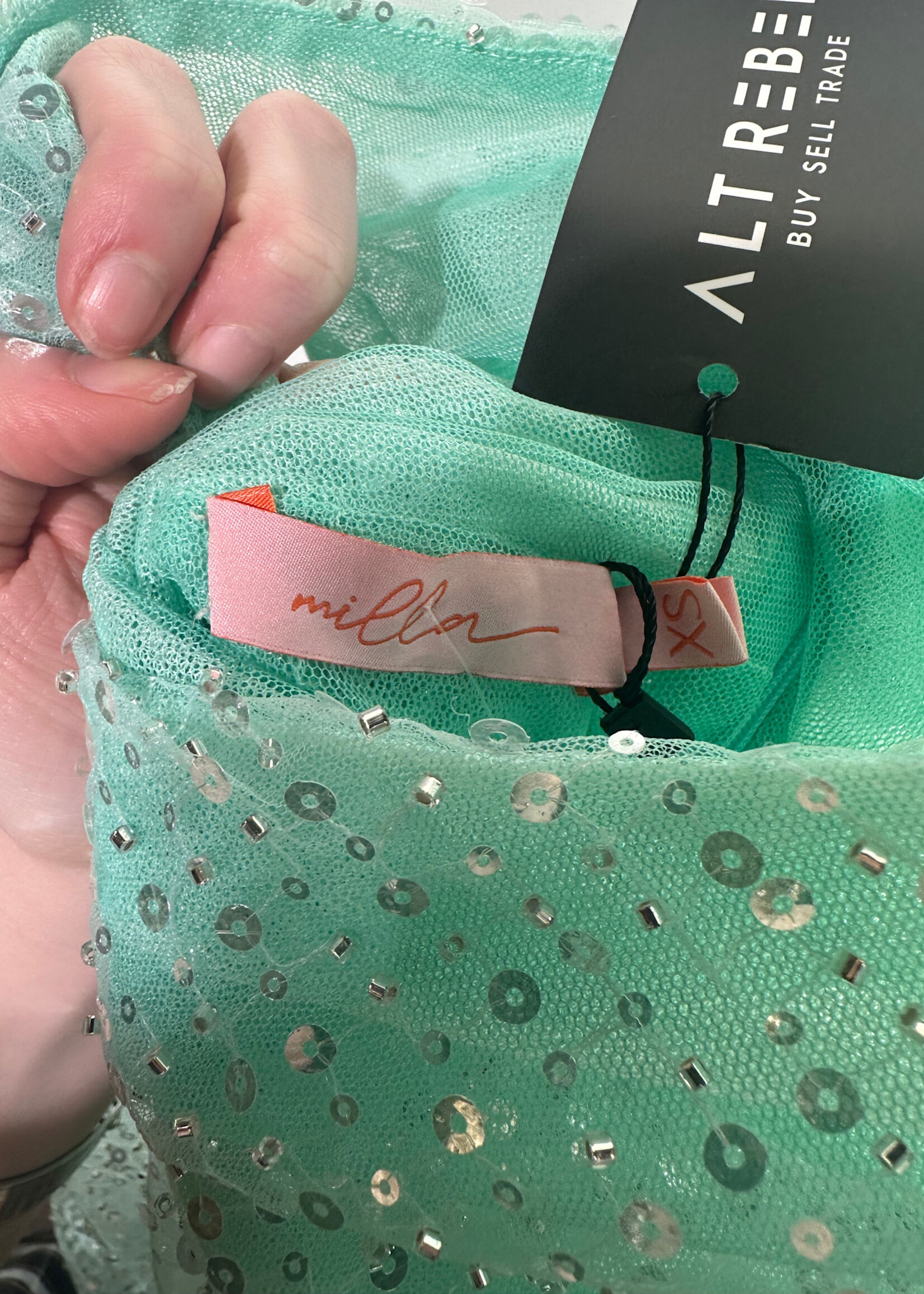 Milla Teal Sequin Maxi Dress S