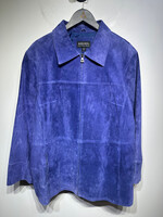 Bernardo Blue Suede Jacket Fem XXL
