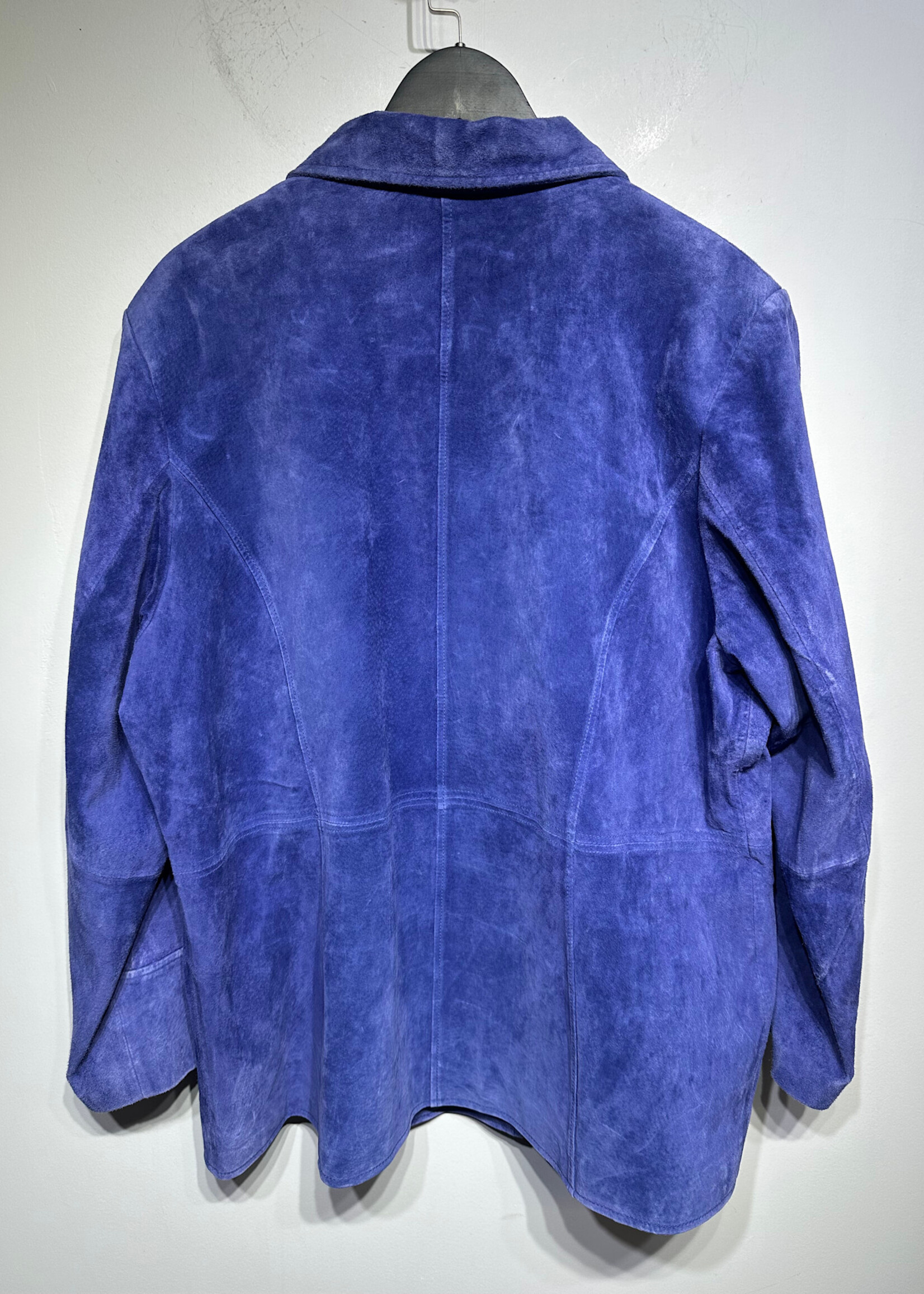 Bernardo Blue Suede Jacket Fem XXL