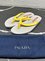 Prada Yellow Grey Flip Flops 8