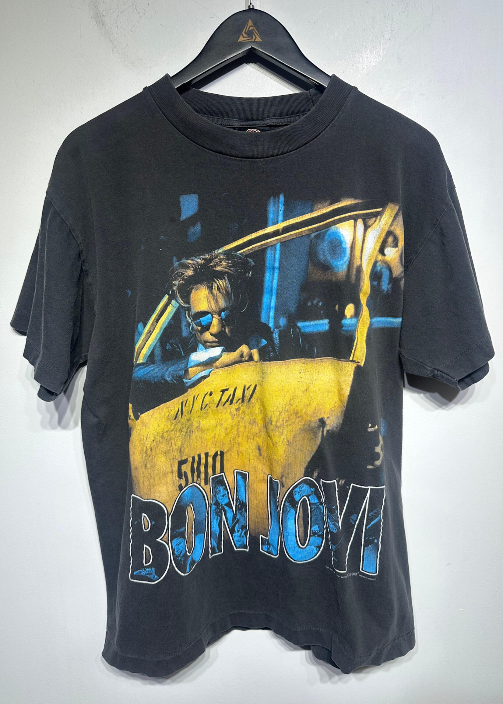 Bon Jovi Taxi Faded Black Tee L As Is