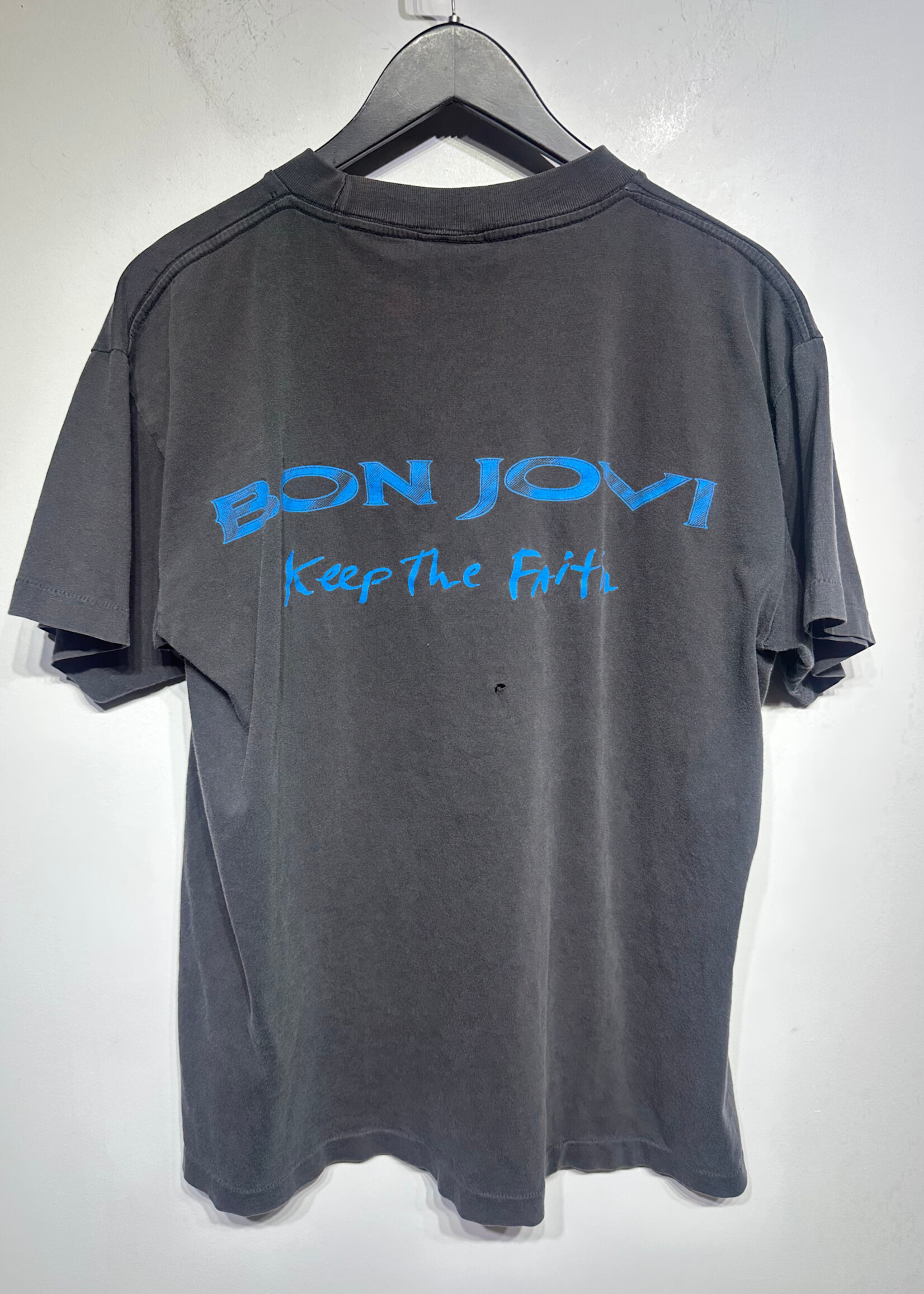Bon Jovi Taxi Faded Black Tee L As Is