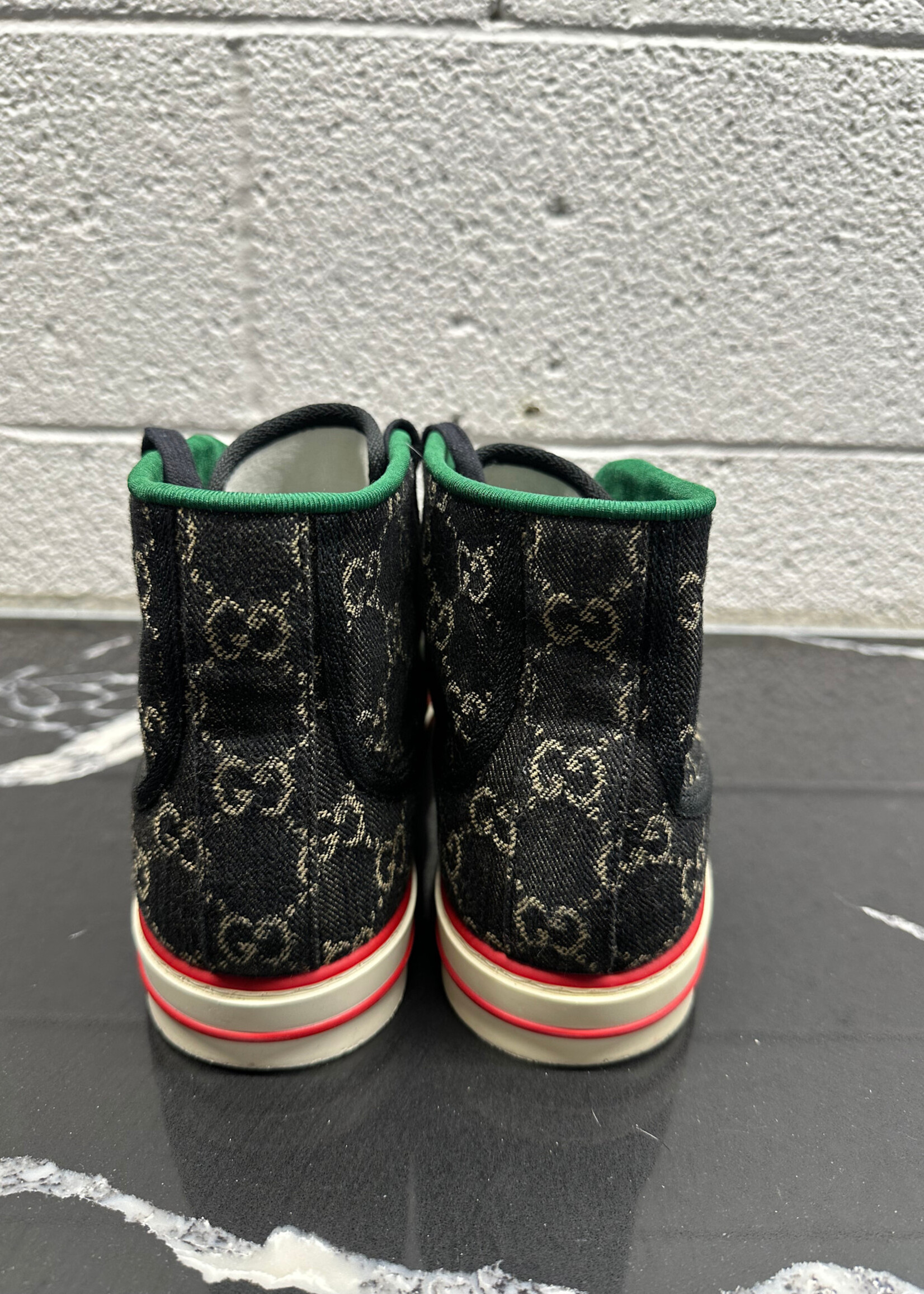 Gucci Black Monogram Tennis 1977 Hi Tops Fits Masc 11