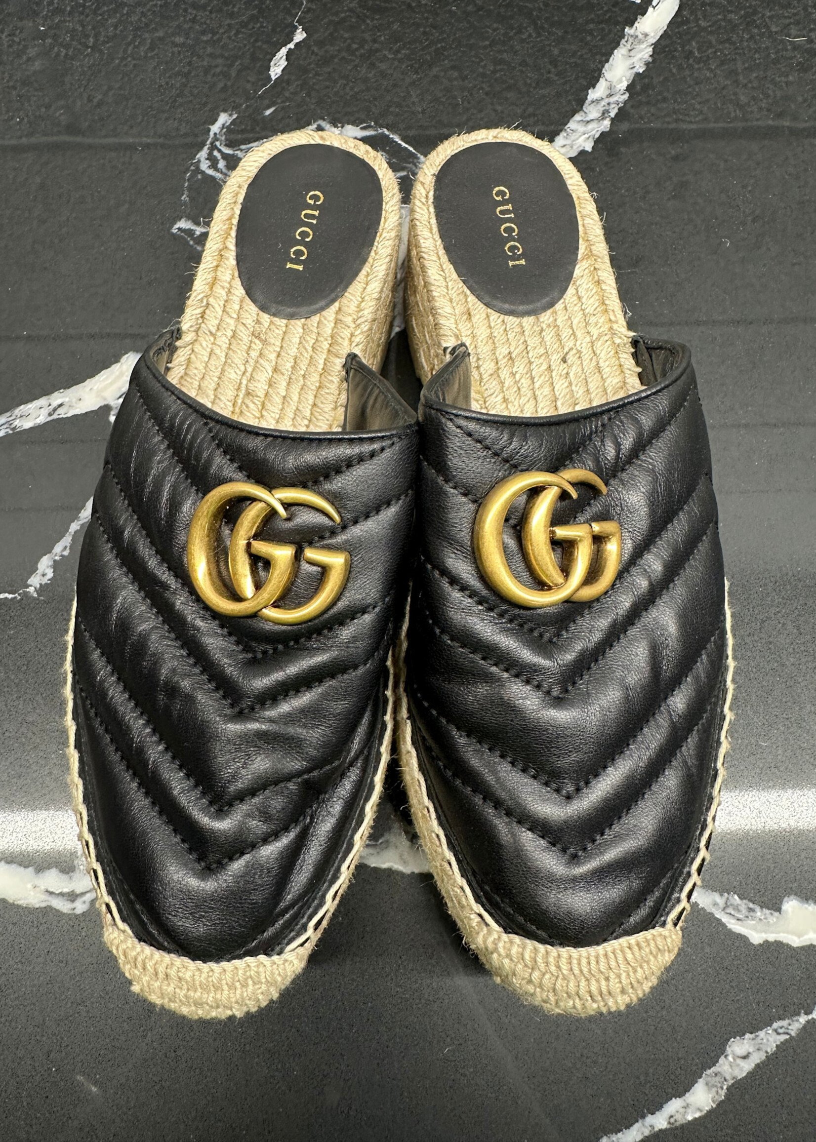 Gucci Black Platform Espadrilles 38/8