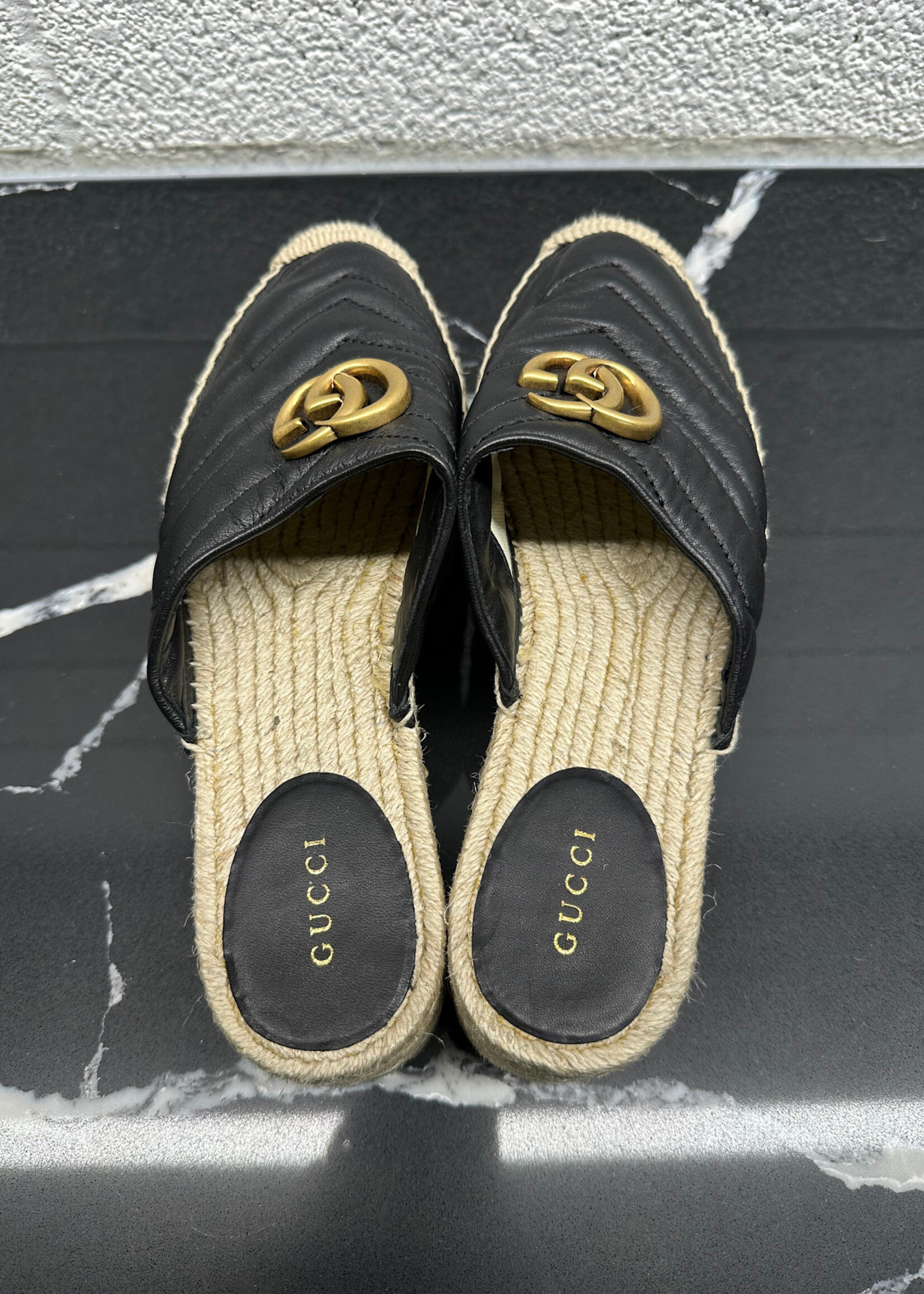 Gucci Black Platform Espadrilles 38/8