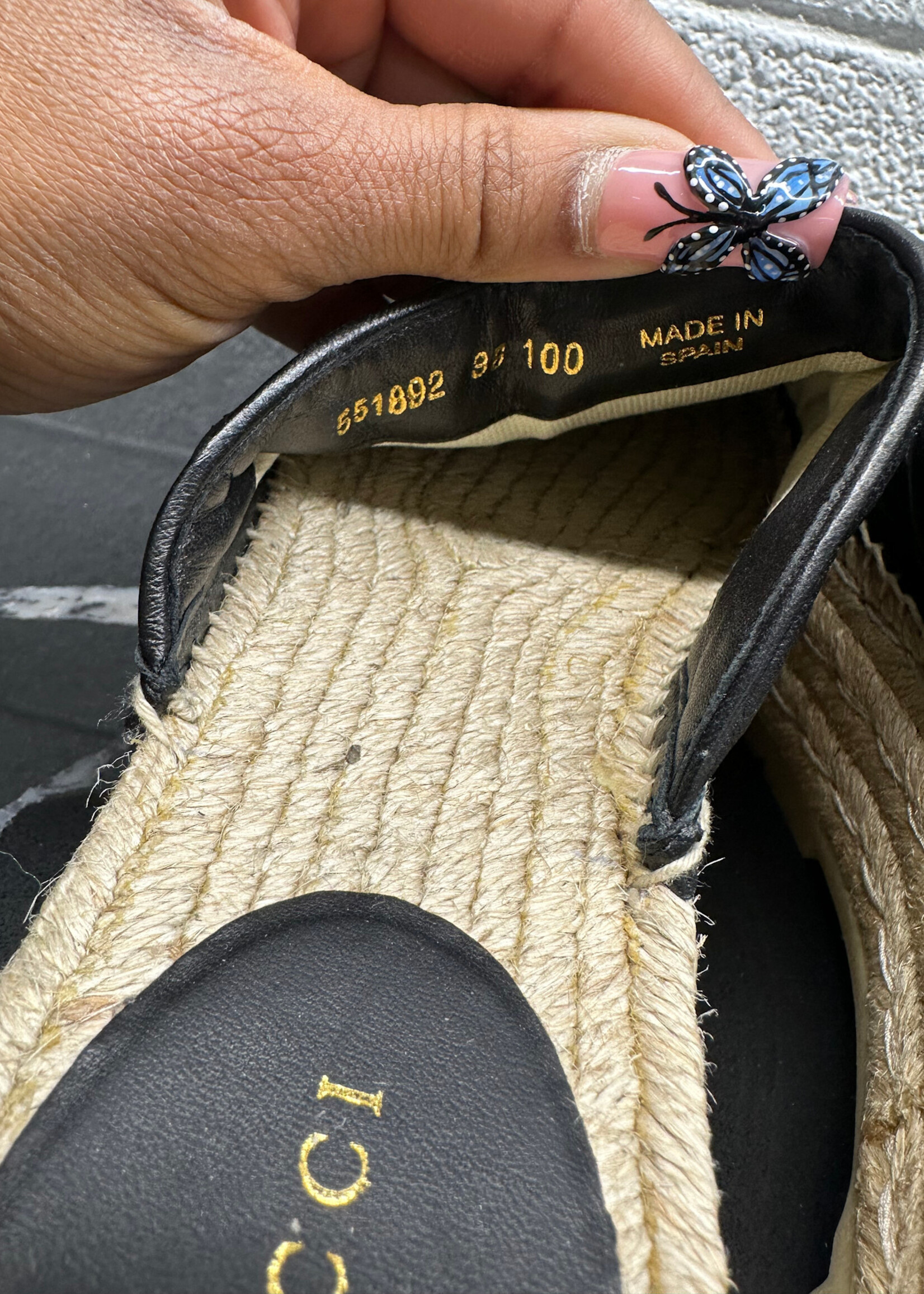 Gucci Black Platform Espadrilles 38/8
