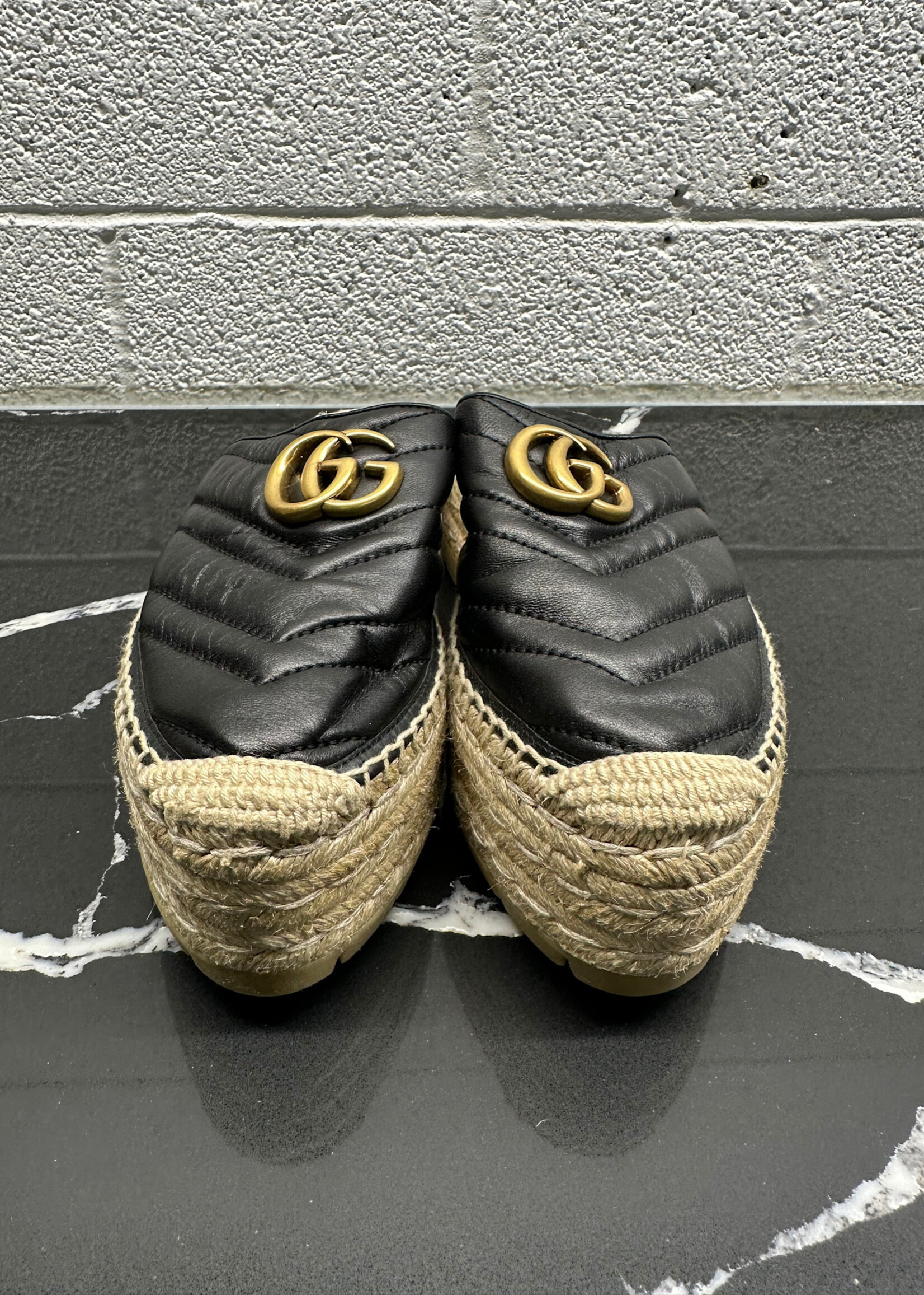 Gucci Black Platform Espadrilles 38/8