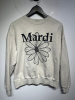 Mardi Mercredi Grey Flower Crew Neck S