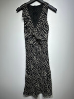 Y2K The Limited Black White Silk Low Cut Dress 6/S