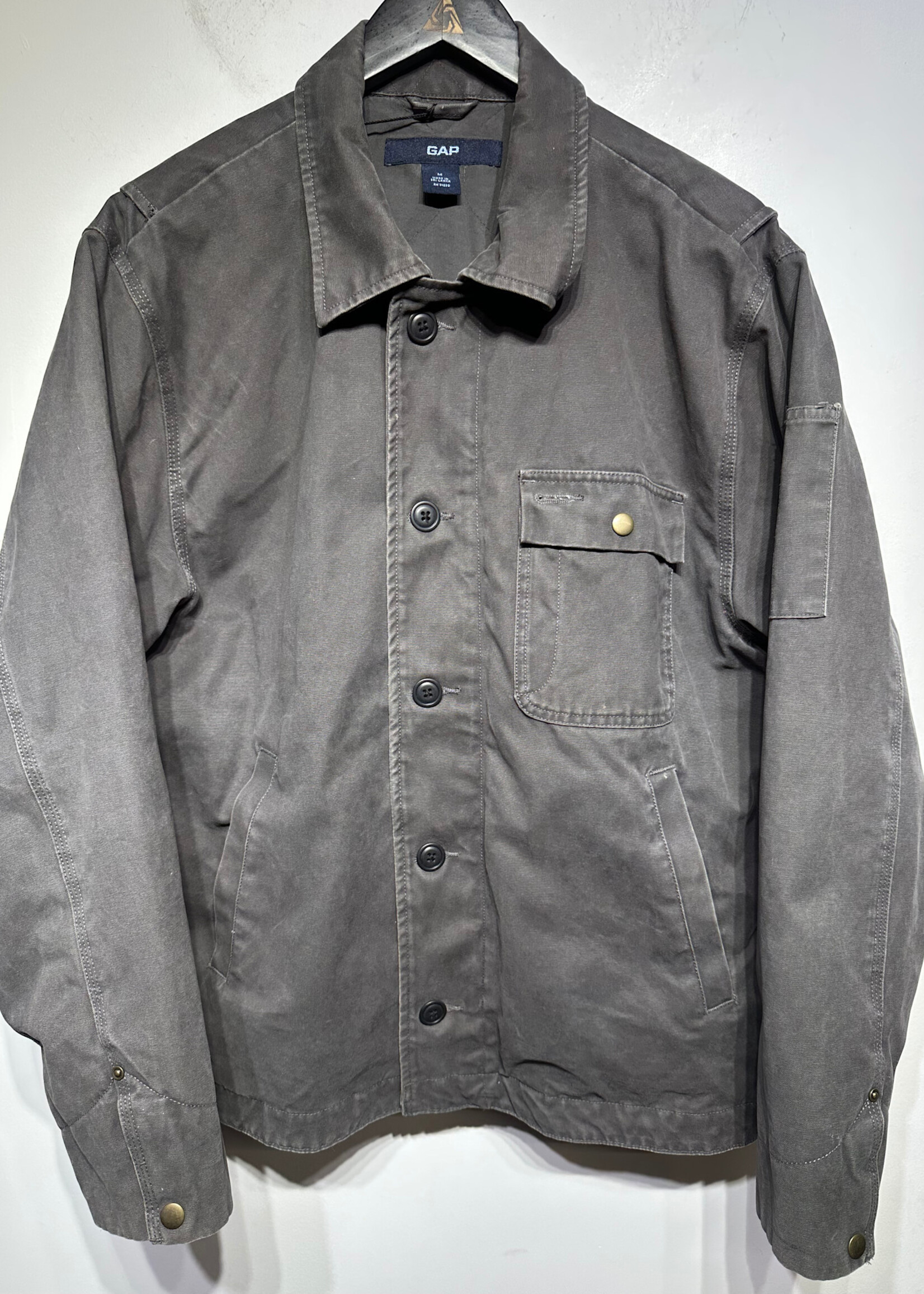 Gap 2000s Dark Grey Work Jacket Fits L
