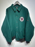 90s Coloursport Green Wool Varsity L