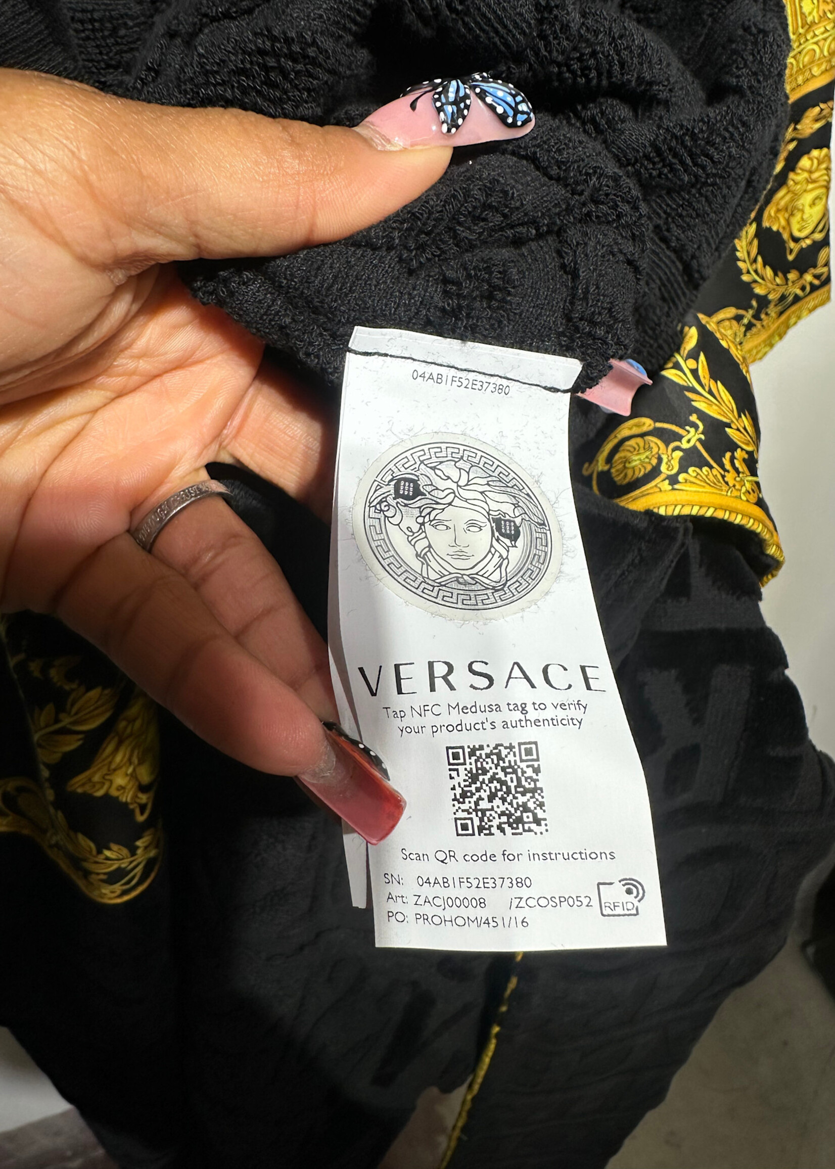 NWT Versace I Heart Baroque Robe Unisex L Retail: $550