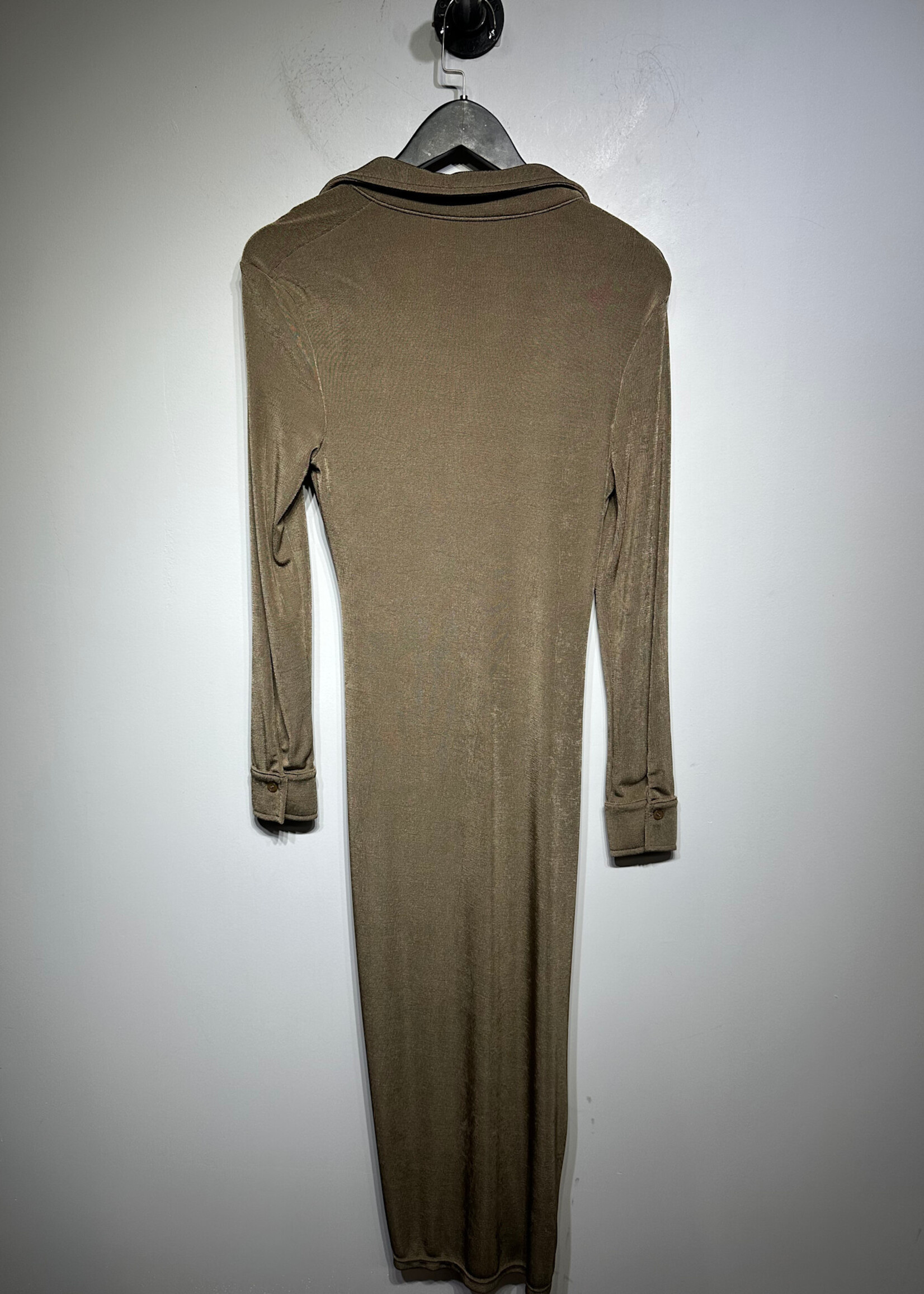 12th Tribe Tan Maxi LS Dress S