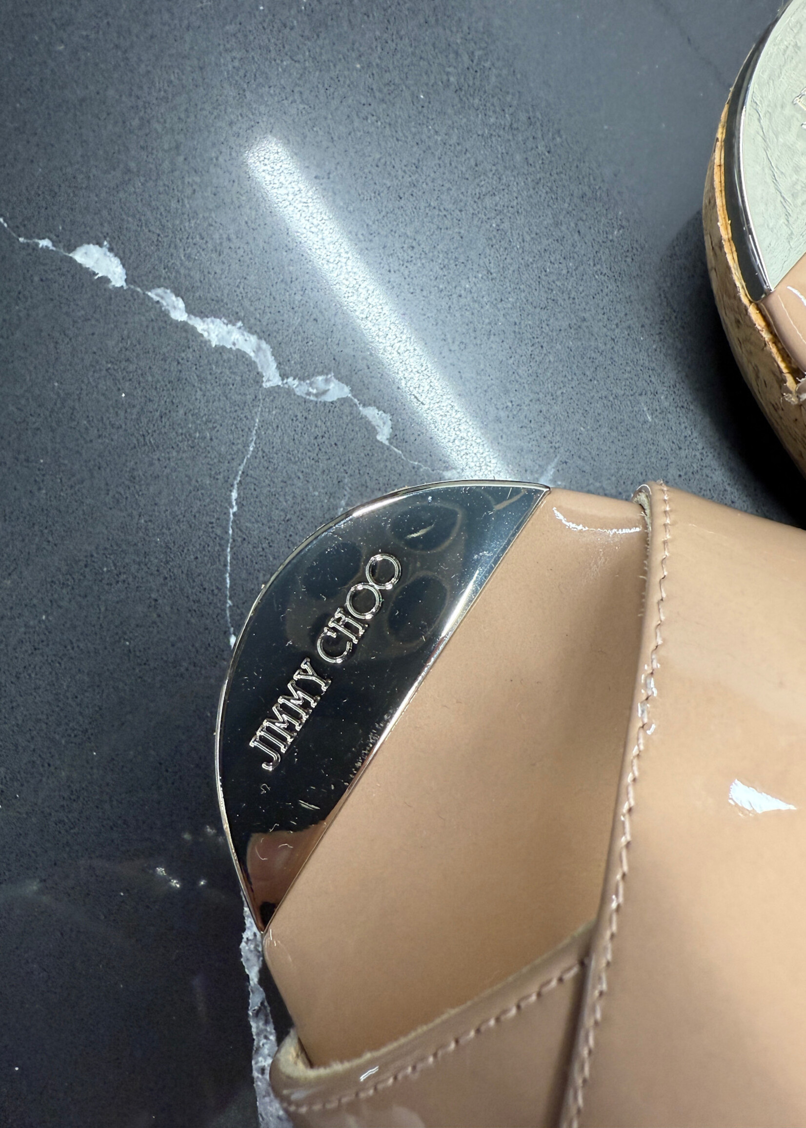 Jimmy Choo Patent Leather Wedge Shoe 36/6