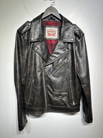 Levi's Faux Leather Brown Biker Jacket Masc S