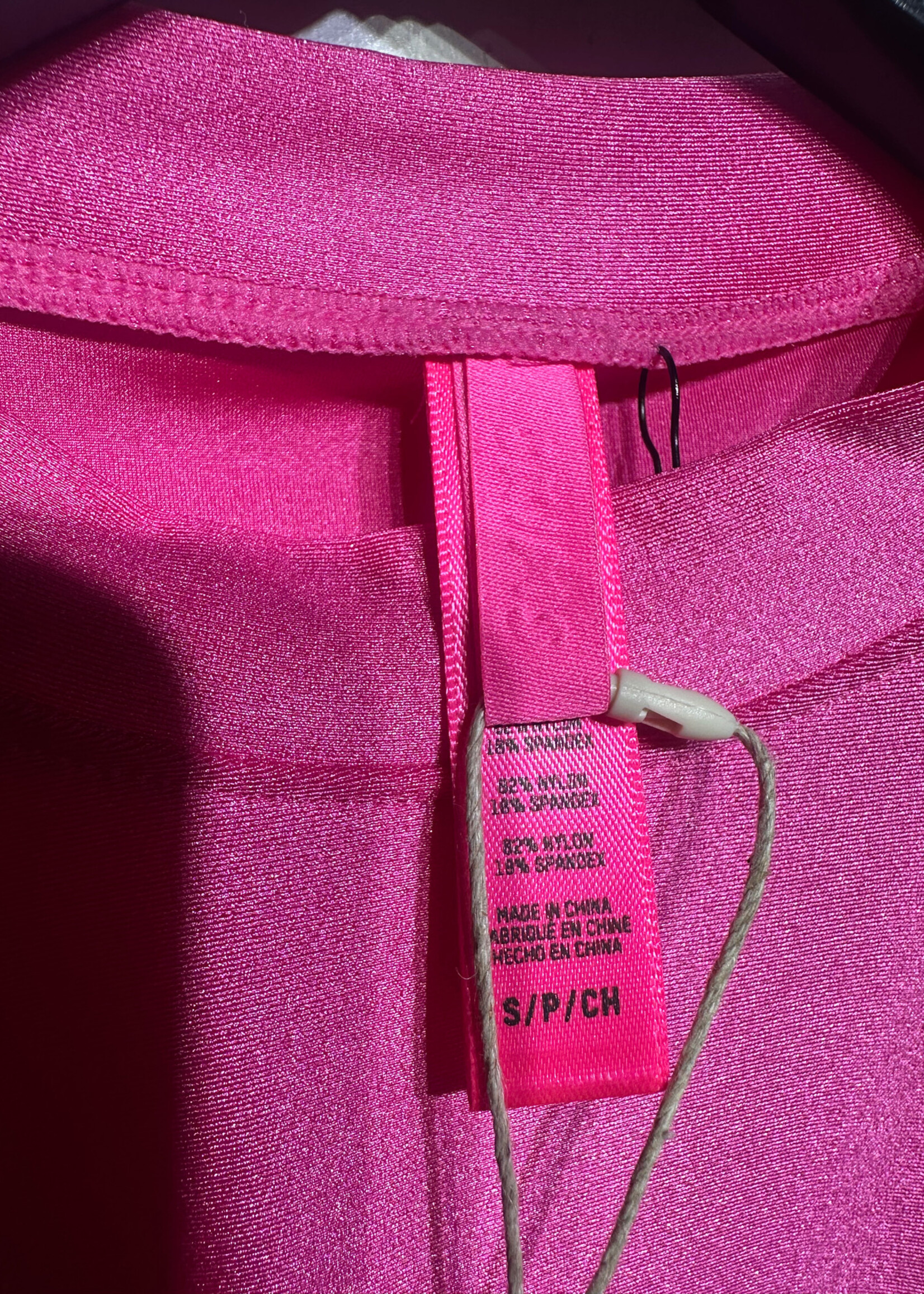 Skims Hot Pink Spandex Top Fem S