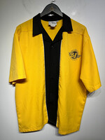 Cruisin USA Vintage Yellow Black Button Up L