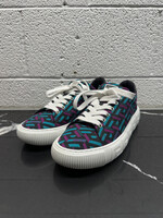 Versace Purple Turquoise Canvas Sneakers 42/Masc 9