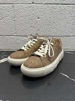 Versace Brown Spellout Logo Sneakers 42/Masc 9